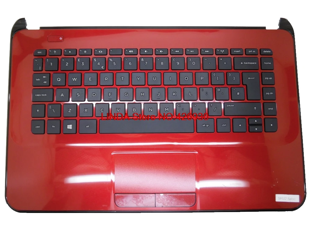 Подставка для ноутбука и клавиатура для hp Compaq 14-d000 14-d100 Великобритания серия четыре цвета - Цвет: red