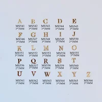 Approx. 1000pcs/bag Metal Gold Alphabet Letters Design Nail Art Non-adhesive Metal Slices Nail Art Decoration MS541-566 1