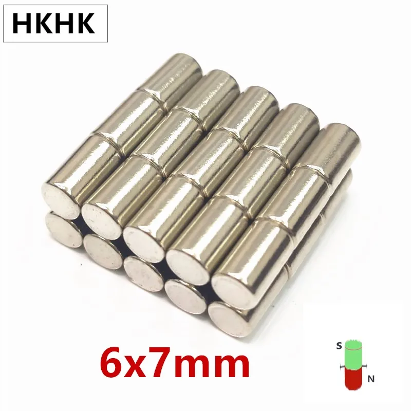 500p 6 мм x 7 Маленькие Круглые неодимовые Дисковые Магниты 6x7 Dia N35 Сильный редкий