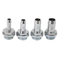 G1/4 Thread Soft Tube Hose Connector for PC Water Cooling System Accessory 6mm/7.2mm/9mm/11mm Chrome Plated For Tube Fitting