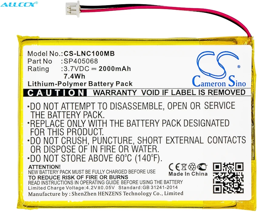 CameronSino 2000mAh аккумулятор для Luvion Prestige Touch Supreme Connect|Цифровые аккумуляторы| |