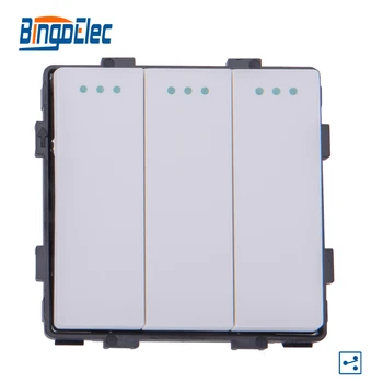 

Bingoelec EU/UK,Hot Selling 3gang 2way Pull Wall Light Switch DIY Part, No Frame