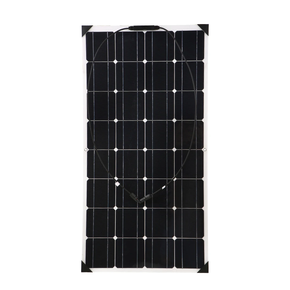 KKMOON гибкие солнечные панели 18V 100W Высококачественная Автомобильная солнечная панель Китай с распределительной коробкой водонепроницаемый IP65 для RV
