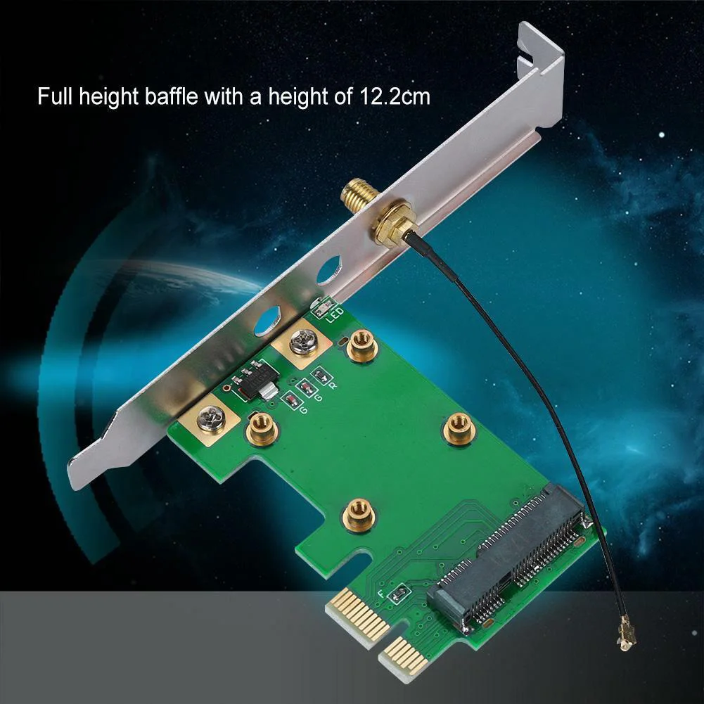 Переходник MiniPCI-E на PCI-E беспроводной Wi-Fi адаптер сетевой преобразователь