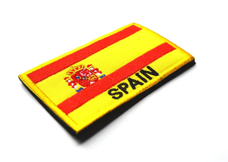Spain 2 Тканевые нашивки в виде флага страны, военные нашивки в Россию, Японию, индийскую, ирландскую, немецкую нашивку с крючком, флаг Израиля, нашивки для рюкзака - Цвет: Spain 2
