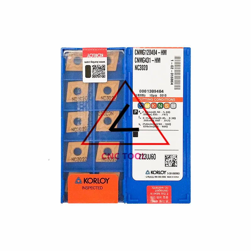 

CNMG120404-HM NC3020 10pcs Original Korea KORLOY Cutting Tool