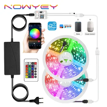 

LED Lights 10M Smart WiFi LED Strip Light SMD5050 RGB LED Light Strip Waterproof 12V Ambilight for Room