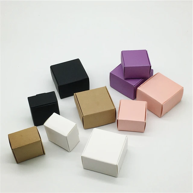 Two Size 10Pcs 5 Color Paper Box for handmde Gift Cardboard Boxes