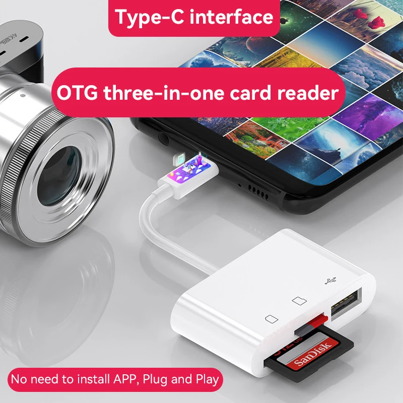 USB Type C Card Reader To SD TF USB Connection Smart Memory Card Reader Adapter For Macbook Cell Phone Samsung Huawei Samsung card reader,sd card reader