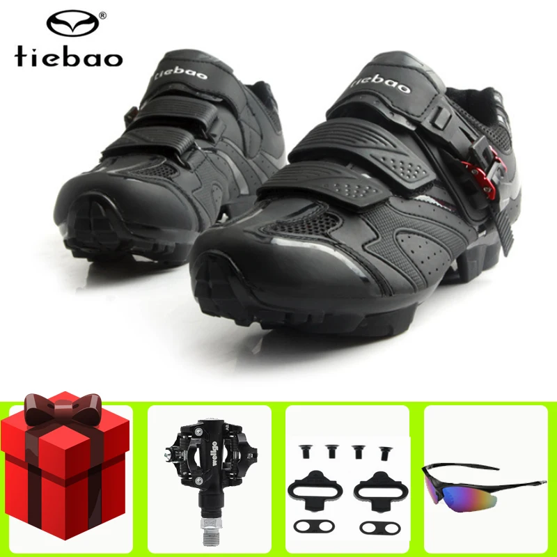 

Tiebao Cycling Shoes men add SPD pedal sapatilha ciclismo mtb Auto-lock Bike Bicycle Athletic Racing Sneakers Zapatos Ciclismo