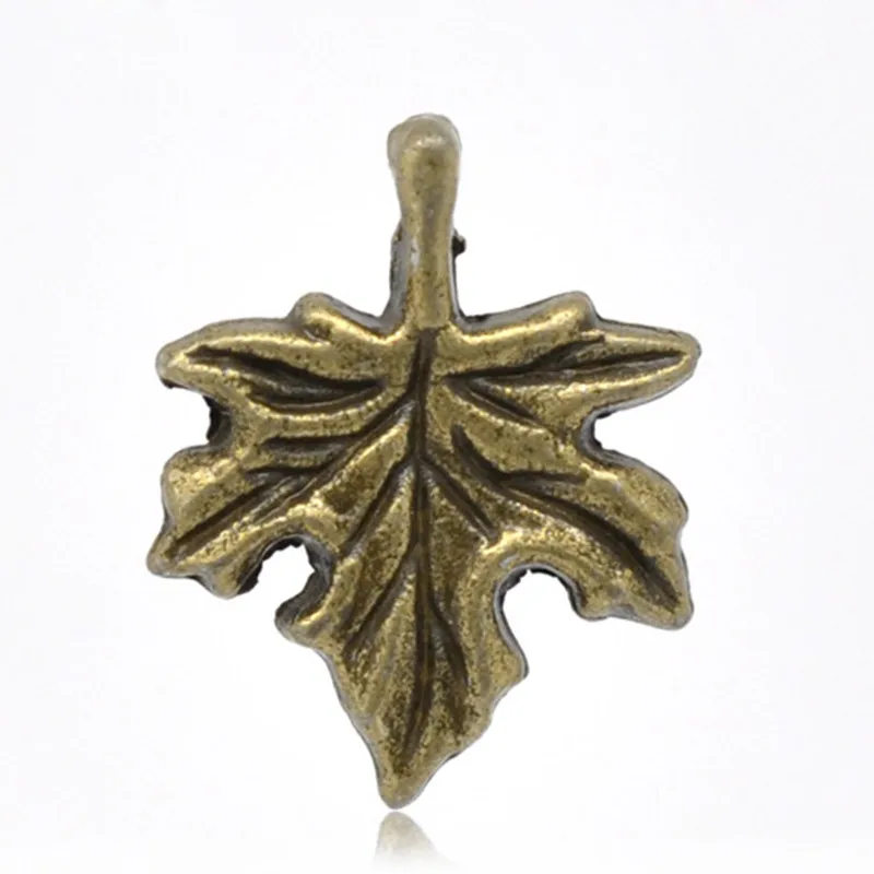 8Seasons Fashion Metal Antique Bronze Color Maple Leaf Pendants Vintage DIY Making Earring Necklace Charms Jewelry 17x13mm 50PCs | Украшения