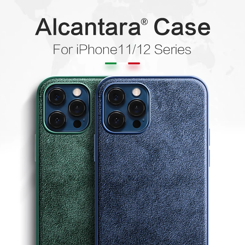 SanCore Alcantara Phone Case For iPhone 12 12Pro 12ProMax 12Mini 11 Pro Max Case X Xs XsMax Case Phone Bag Cover