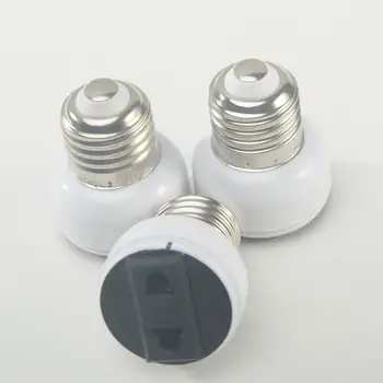 

3pcs E27 ABS White Connector Accessories US/EU Plug Screw Bulb Base Adapter Bulb Holder Lighting Fixture Lamp Socket