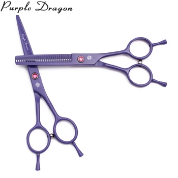 

Professional Hair Scissors 5.5INCH Stainless Purple Dragon Hair Thinning Scissors Barber Cutting Shears Haircut Set Purple Z1012