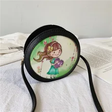 Искусственная кожа мультфильм печати для женщин круглый кошелек для монет Детский кошелек для детей, маленькая сумочка, сумочка для денег bolsa carteira feminina для девочек