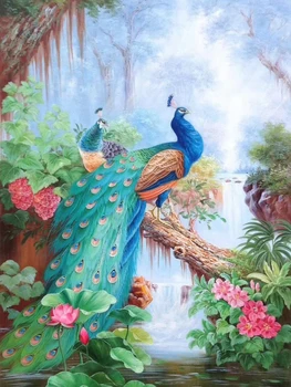 

5D DIY Diamond Painting "Animal peacock" Cross Stitch Kit Full Square Round Drill Embroidery Diamond Mosaic Picture Decor Gift