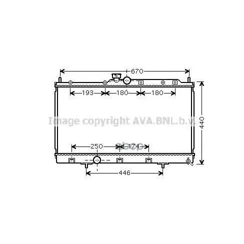Радиатор Mitsubishi Lancer 1.3-2.0 03- Ava Mt2199 Ava арт. MT2199