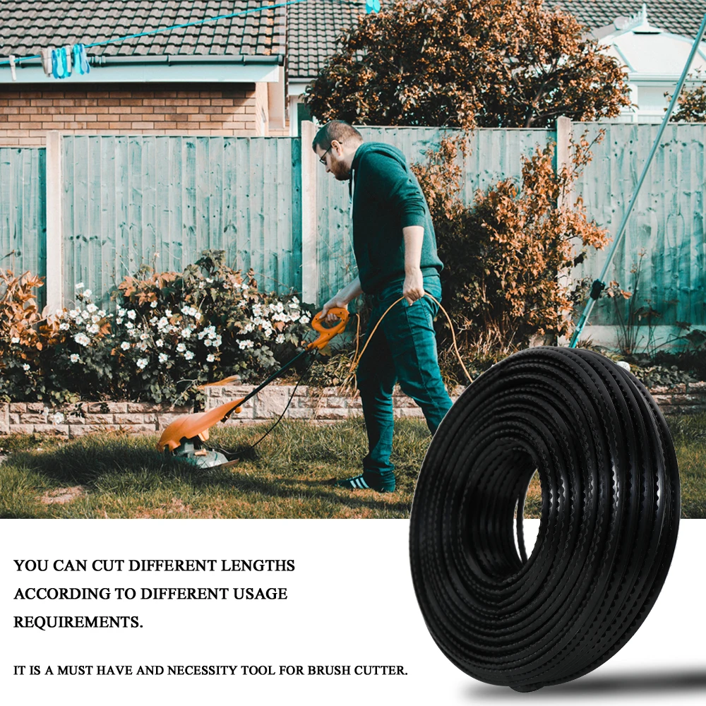 

60Mx3mm Strong Trimmer Rope Strimmer Brushcutter Nylon Cord Line String Rope Mowing Wire for Grass Strimmer Lawn Mower Accessory