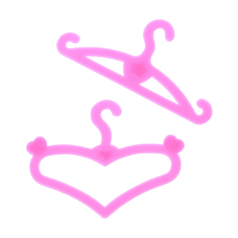 

20Pcs Pink Hangers Fits 11.5 Inch Dolls Dress Clothes Gown Doll Clothes