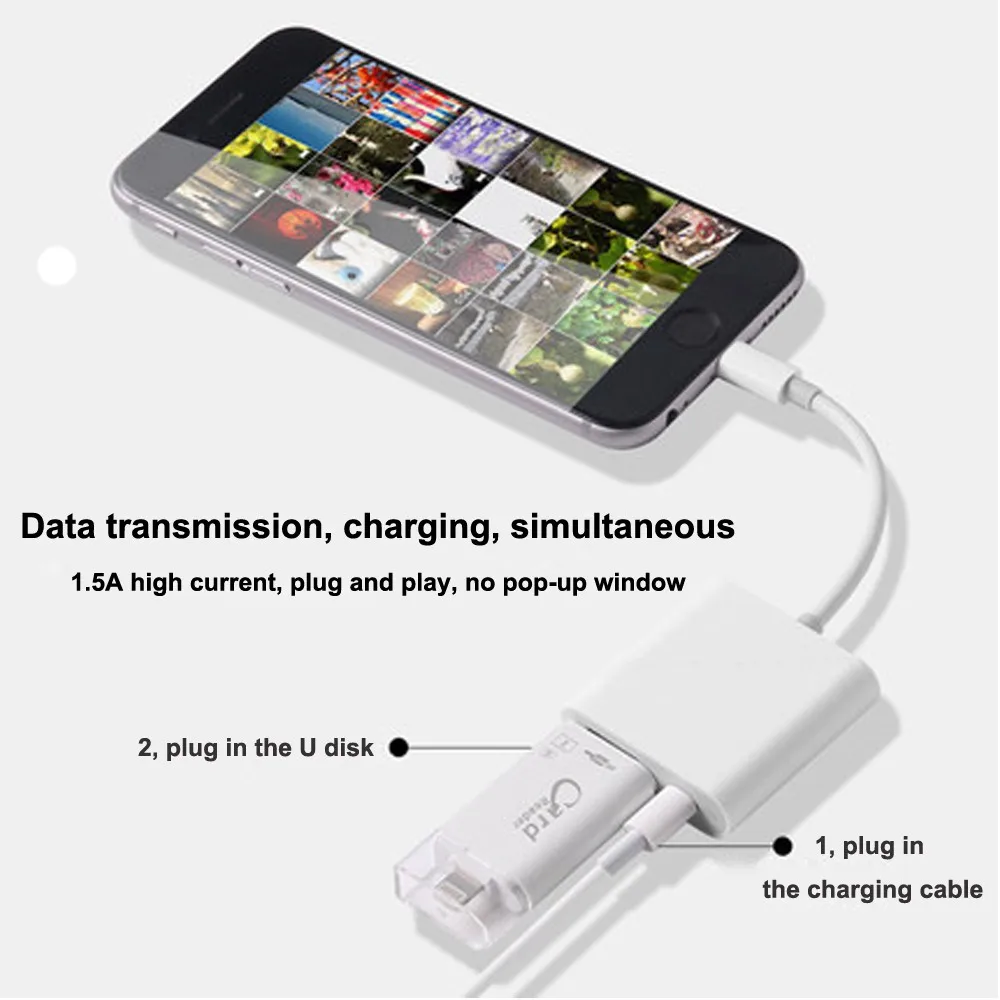 IOS13 OTG adapter For iPhone 11 XR X XS 8/7 iPad Pro Lighting to USB 500mA For U Disk / keyboard /