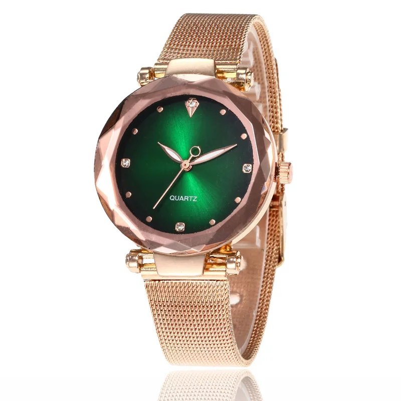 

Women Watches Fashion Diamond Ladies Starry Sky Magnet Watch Female Wristwatch For Gift Clock