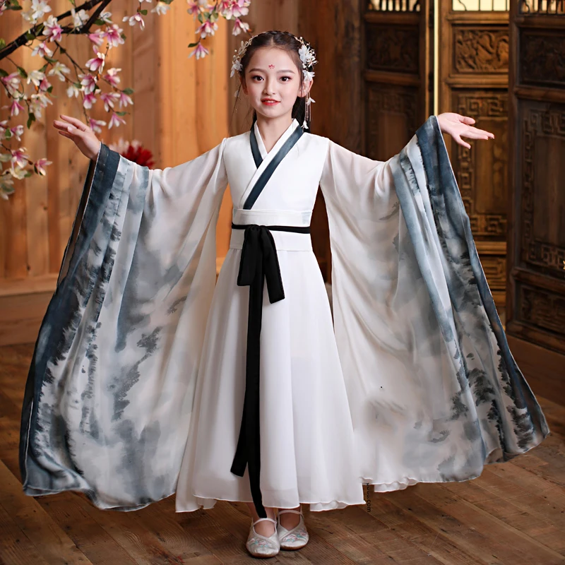 2020 Hanfu Традиционный китайский национальный костюм для детей сказочные наряды