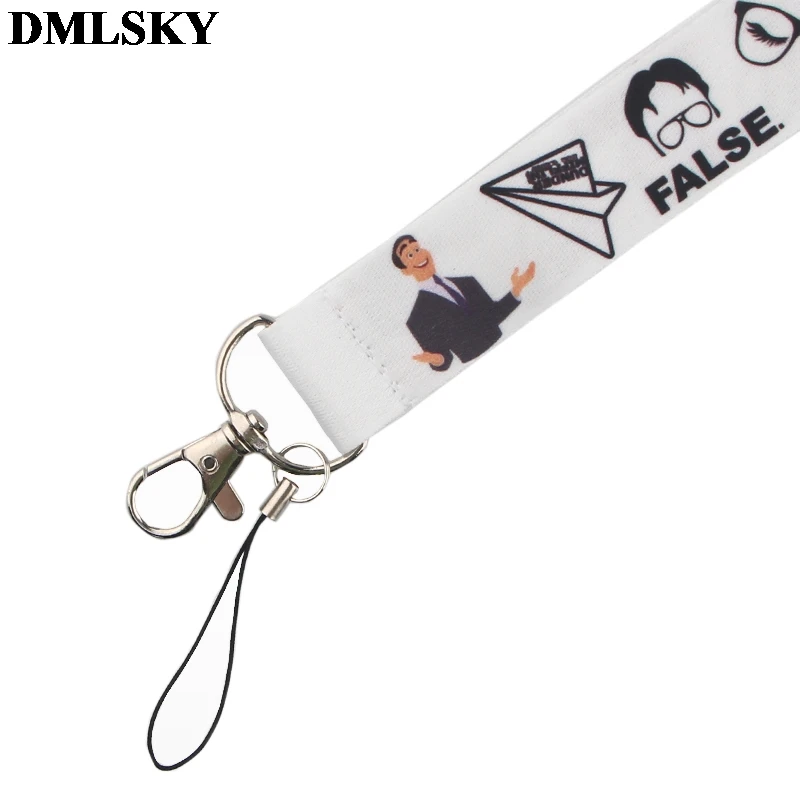 DMLSKY The Office TV Show Lanyard Keychain Lanyards for keys Badge ID Mobile Phone Rope Neck Straps Accessories Gifts M3779