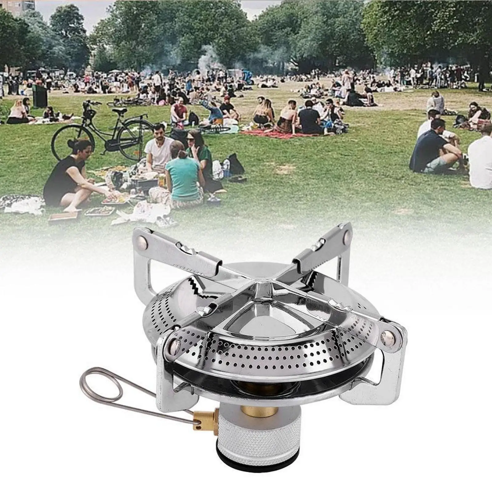 

Ultra-light Portable Gas Stove Hiking Picnic Folding Windproof Cooking Stove Burner Cooker Burners Outdoor Camping Cookware