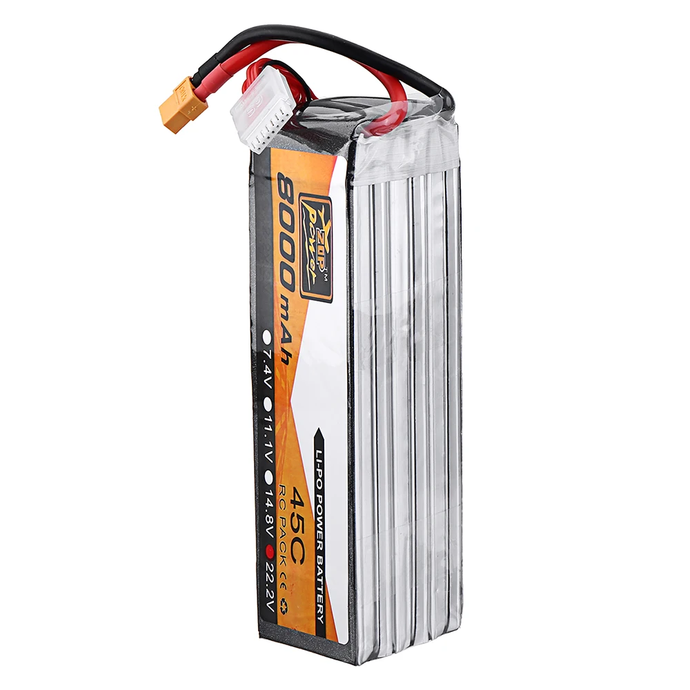 ZOP power 22,2 V 8000mAh 45C 6S Lipo батарея XT90 Разъем для FPV Racing DroneRC Car