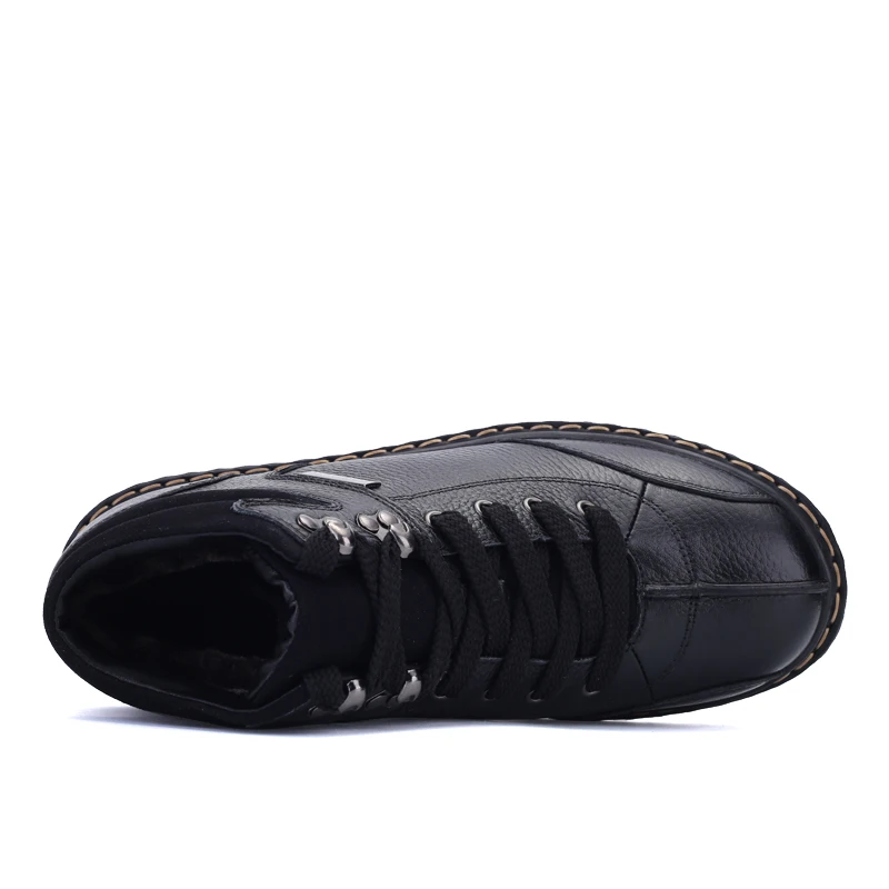 CLAXNEO/Мужская зимняя обувь; повседневные ботинки из натуральной кожи; Мужская зимняя обувь ручной работы; теплые кожаные ботинки с Плюшевым Мехом; большие размеры