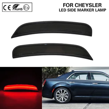 

2X Smoke lens LED rear side marker light lamp RED light US version for Chrysler 300 15-