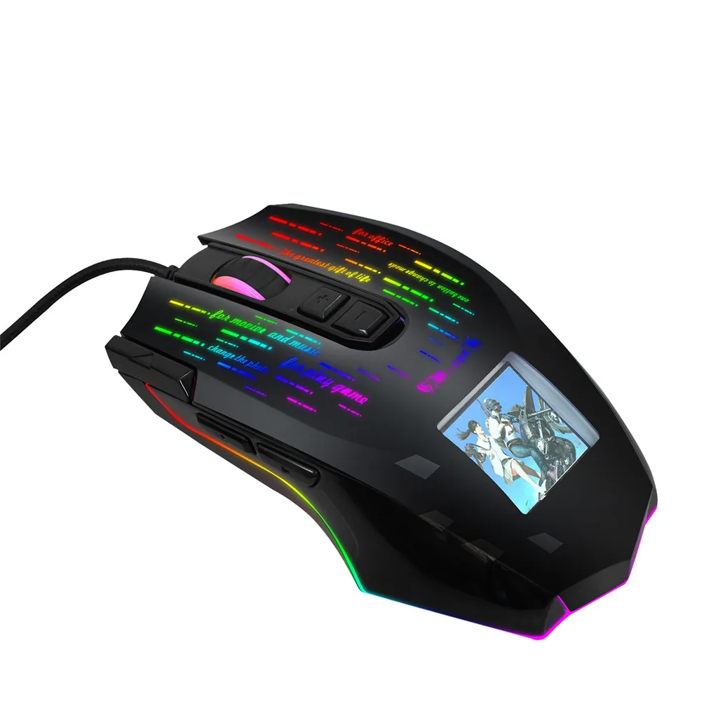 Gaming Mouse with Touch Screen Display 10000DPI RGB Backlight Gamer