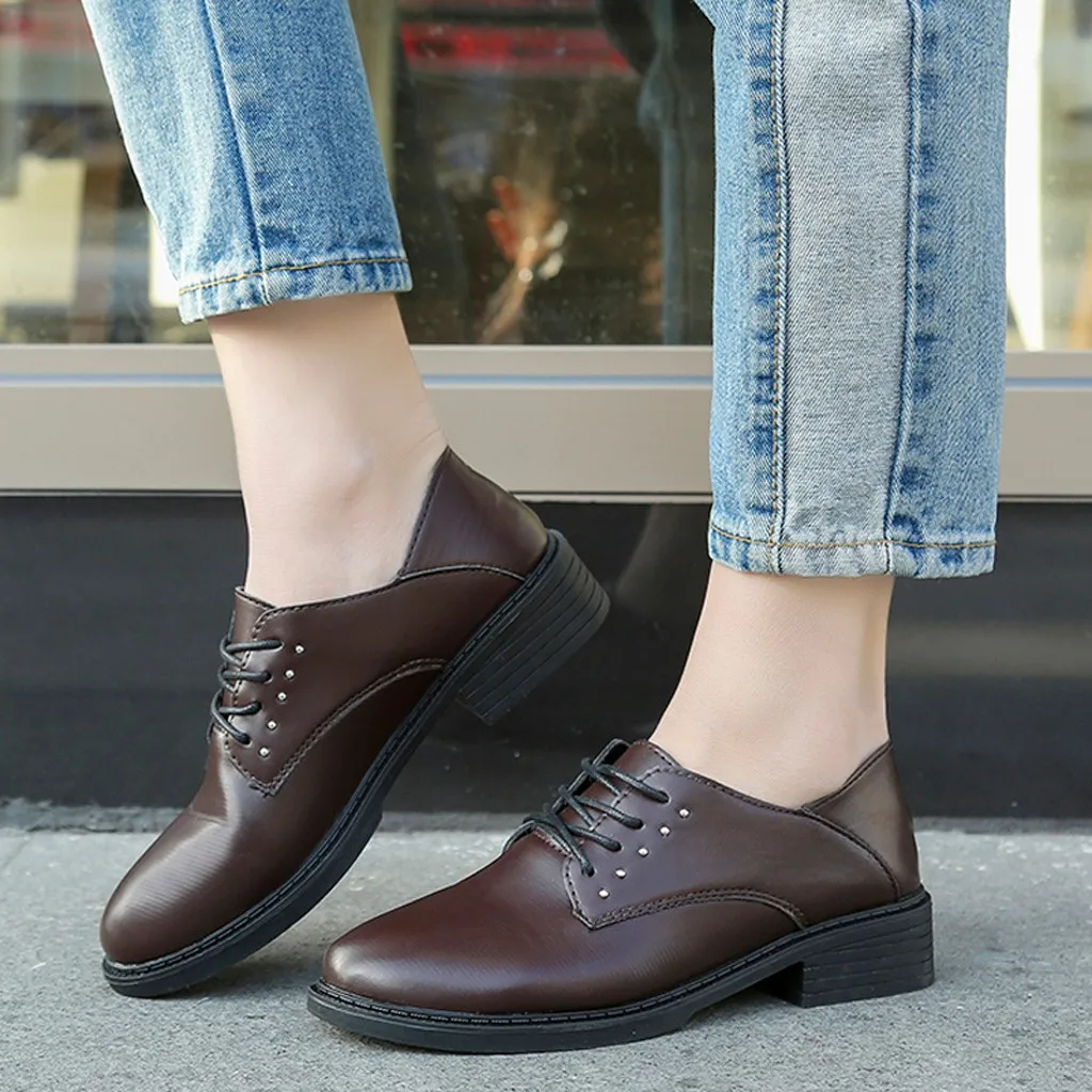 

Business Formal Pumps For Women School Spring Summer Casual Lace Up Shoes Elegant Female Low Heel Business Office Work Pump 2020