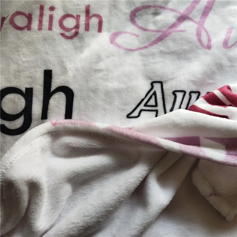 Baby Blanket Swaddling For Baby Blankets Newborn Name Personalised Coral Fleece Blanket Baby Bedding Bed Crib Blanket Baby Gift