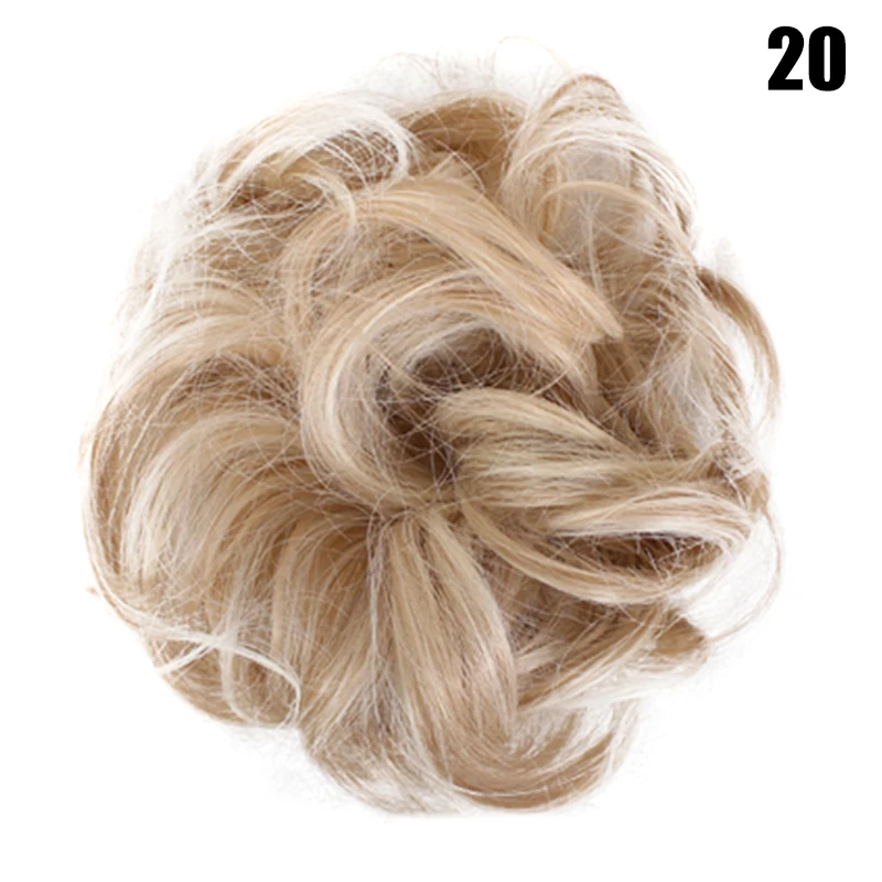 Новинка, легко носить стильные резинки для волос, естественный грязный кудрявый пучок, наращивание волос FIF66 - Цвет: 20