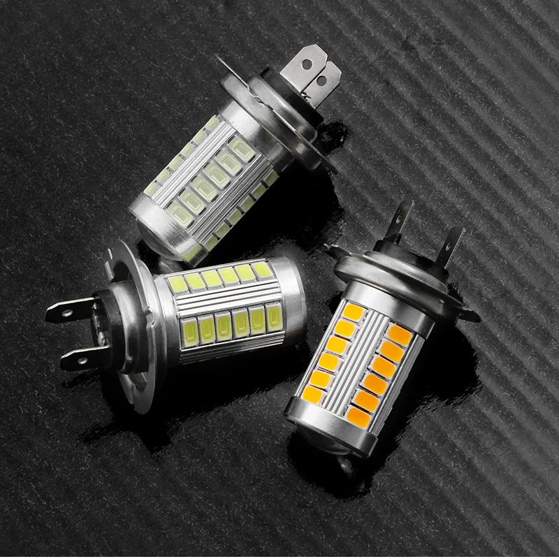 2 шт. H7 33 SMD 5630 Светодиодные Автомобильные поворотные тормоза DRL дальнего света авто задний Реверс лампы Оранжевый Белый Синий тормозной фонарь
