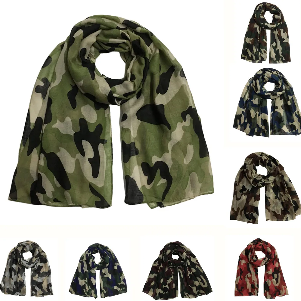 

Thin Silk Satin Scarf For Ladies Elegant Beautiful Gift Women Fashion Camouflage Women's Shawl Pashmina Stole Scarf Scarves