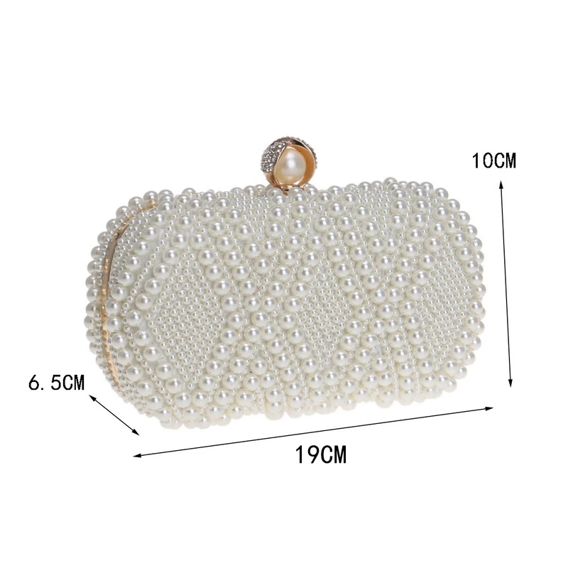 Borsetta Sera Con Paillettes E Catena - Clutch Elegante 17,5x9x5 Cm Per Feste, Matrimoni E Serate