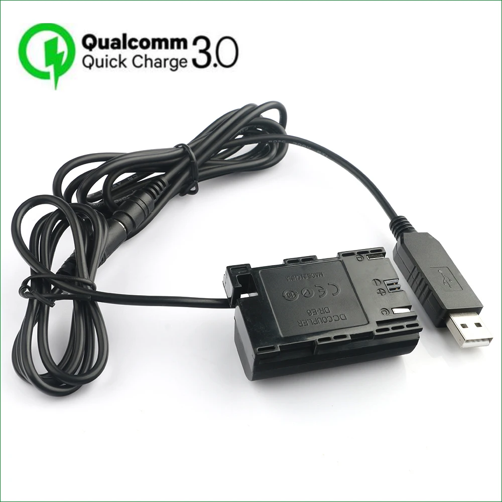 LP E6 E6N batería simulada ACK-E6 DR-E6 acoplador de CC para Canon EOS 5D2 5D3 5D4 6D2 7D2 5DS R 5D Mark III IV 6D 7D Mark II