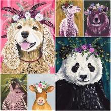 

5D DIY Special Shaped Diamond Painting Dog Cartoon Full Drill Pet Flower Mosaic Embroidery Animals Rhinestone Wall Artwork Decor