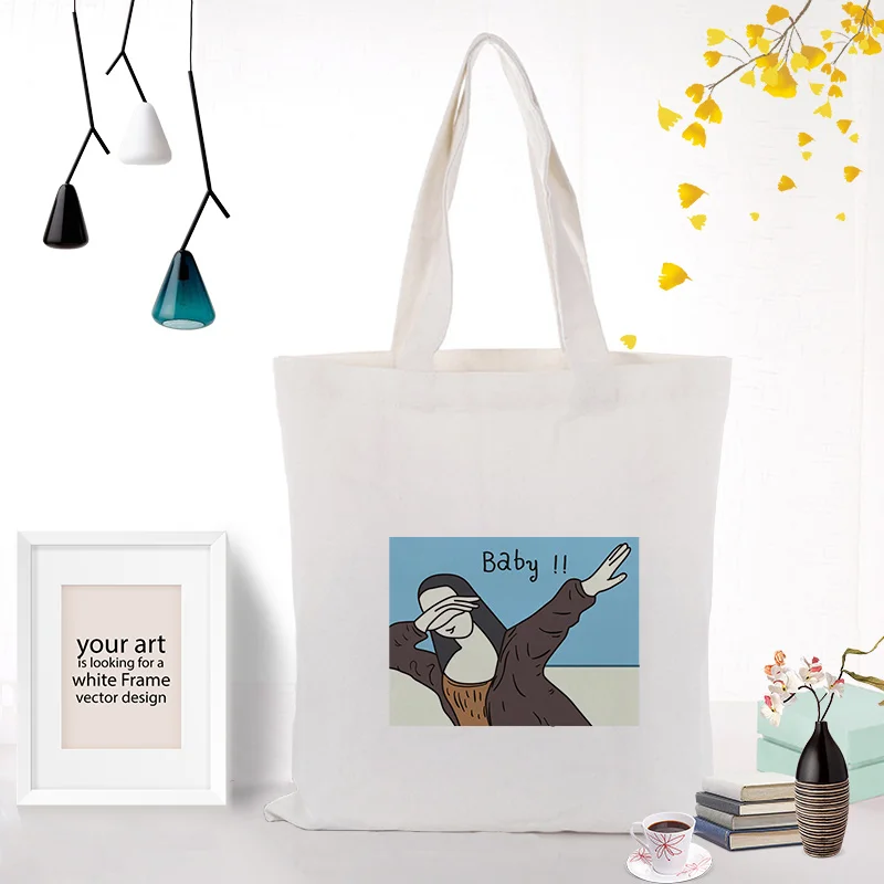 PERSONALITY057 Сумка-тоут personlity текст DIY сумка печать индивидуальный логотип для печати холст ежедневного использования Складная многоразовая сумка для покупок - Цвет: PERSONALITY057