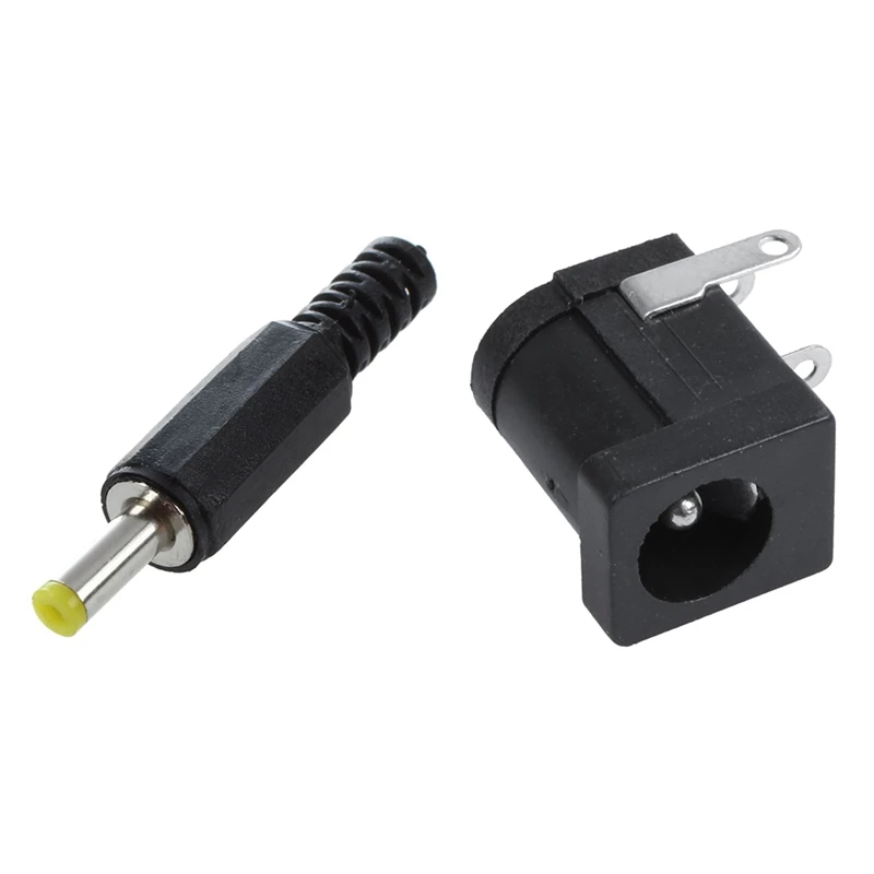 6 Pcs Plastic Cable Guard 4.0 X 1.7Mm Male DC Power Plugs Connectors & 35 PCS Barrel-Type PCB Mount Jacks |
