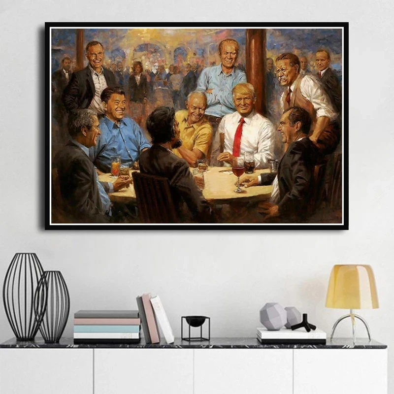 

Great USA Posters and Prints Trump President Painting Print On Canvas Art Wall Posters Abstract Pictures Living Room Home Decor