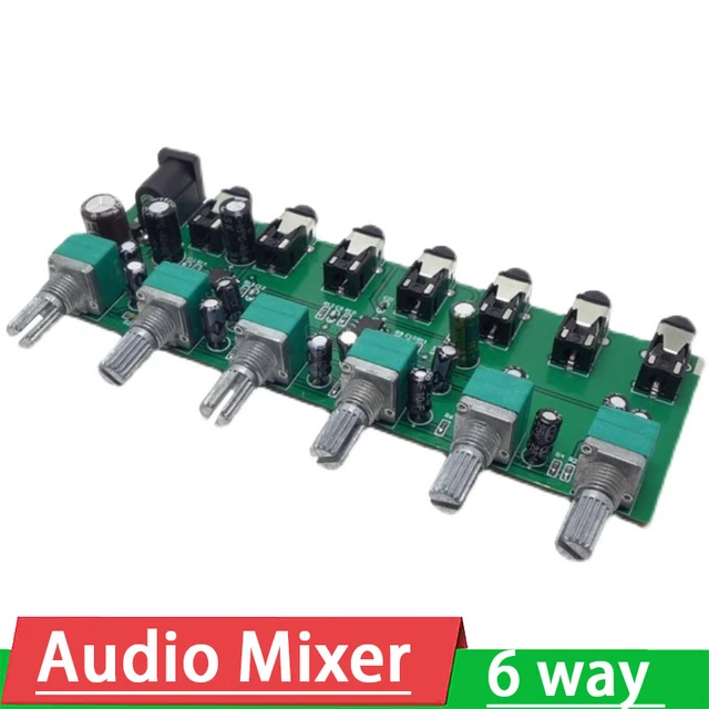 のでご PNNERR 6 Ways Stereo Mixer Audio Distributor Mixing Board with