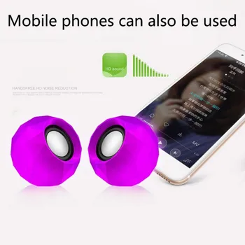 

2Pcs Mini USB Wired Speaker Small Compact Stereo Computer Laptop Sound Box portable speakers,stereo sound speakers
