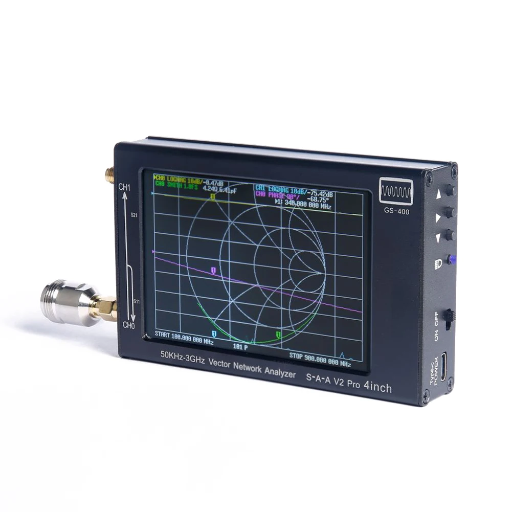 46.99US $ 60% OFF|NanoVNA V2 3G GS400 Vector Network Analyzer 4 Inch LCD TFT Display Screen 50kHz~3GHz Aluminum Alloy Housing Utility Tools| |   - AliExpress