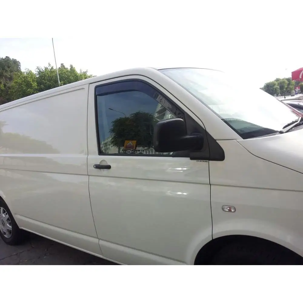 Omac Deflettori D'Aria In Acrilico Per VW Transporter T4 (1990-2003) - Antivento E Antipioggia, 2 Pezzi
