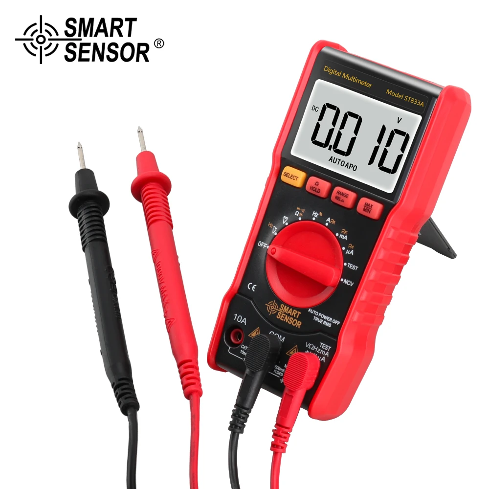 

Digital Multimeter AC DC Ammeter Voltmeter Resistance Capacitance Voltage Ohm Tester Flashlight LCD Display Portable Multimetro