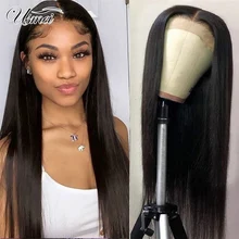 

Usmei Lace Front Synthetic Wigs Straight Lace Closure Wigs for Black Women 150% Density Hair Wigs Pre Plucked With Baby Hair