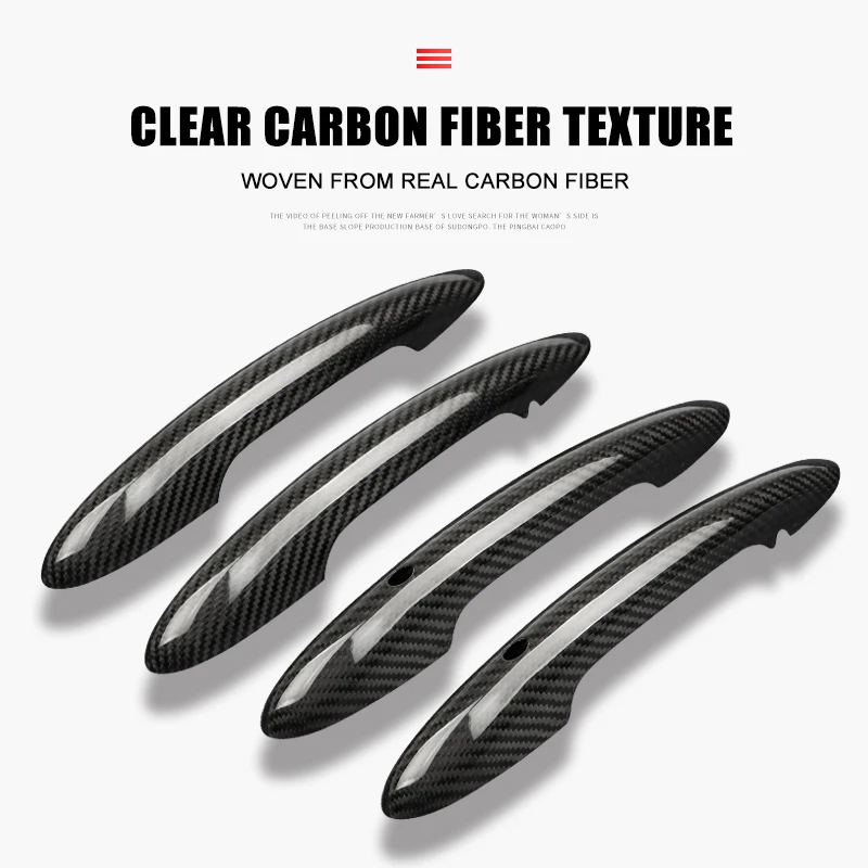 For Mini Cooper F55 F56 F54 F60 R55 R56 R60 Countryman Clubman Carbon Fiber Door Handle Cover Protective Case Accessories JCW